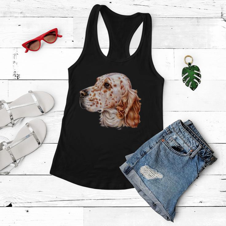 English Setter Dog Tshirt Women Flowy Tank