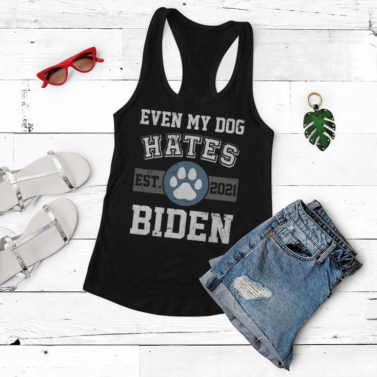 Even My Dog Hates Biden Est 2021 Tshirt Women Flowy Tank