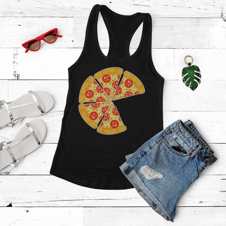 Family Matching Pizza With Missing Slice Parents Tshirt Women Flowy Tank