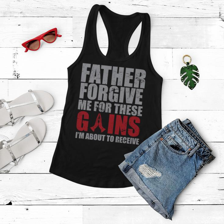 Father Forgive Me For These Gains Women Flowy Tank