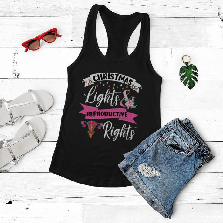 Feminist Christmas Lights And Reproductive Rights Pro Choice Funny Gift Women Flowy Tank