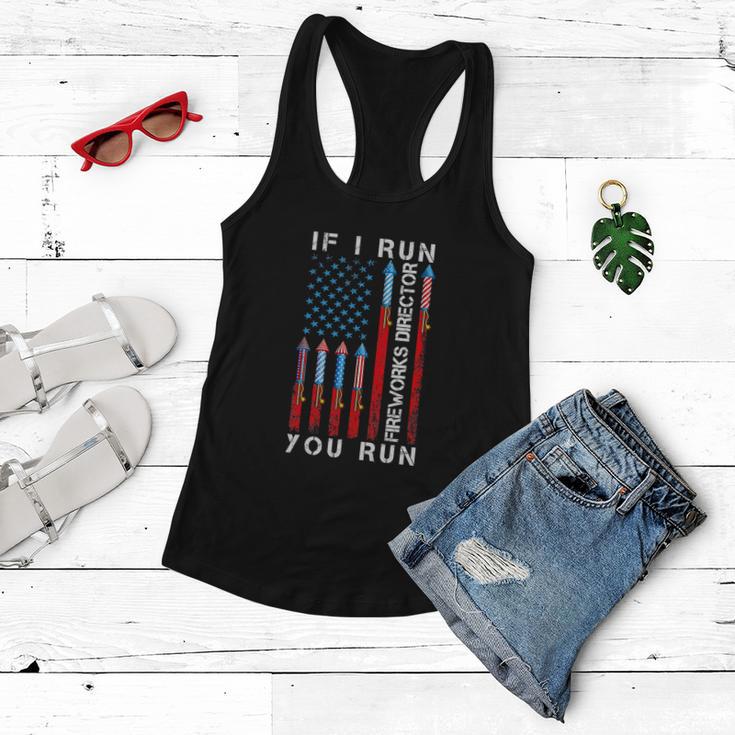 Firework Director America Flag Happy Day Freedom Women Flowy Tank