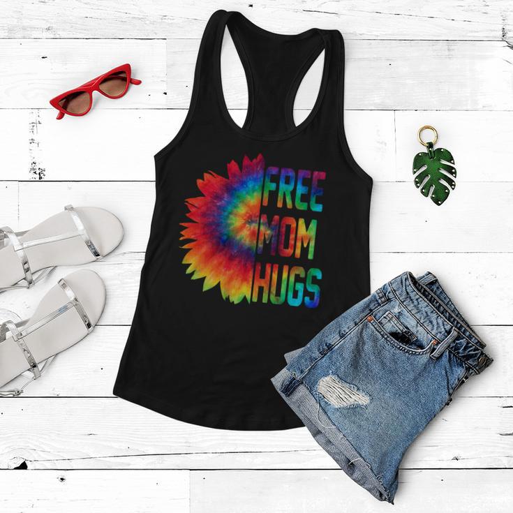 Free Mom Hugs Tie Dye Sunflower Women Flowy Tank