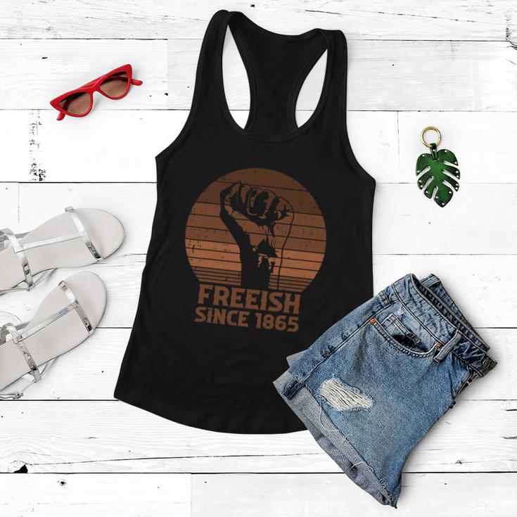 Freeish Since 1865 Fist Black Juneteenth African American Pride Women Flowy Tank