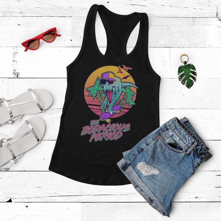 Funny 1980S The Bodacious Period T-Rex Graphic Design Printed Casual Daily Basic Women Flowy Tank
