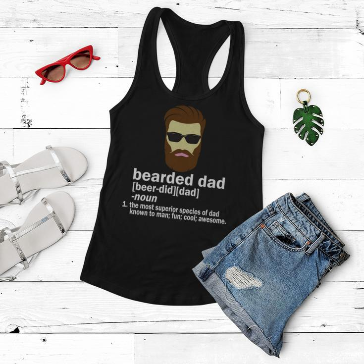 Funny Bearded Dad Definition Tshirt Women Flowy Tank