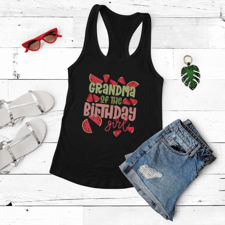 Funny Grandma Birthday One In A Melon Watermelon Women Flowy Tank