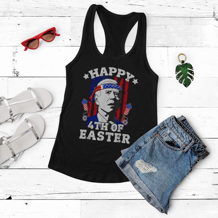 Funny Joe Biden Happy 4Th Of Easter American Flag Hunt Egg Tshirt Women Flowy Tank