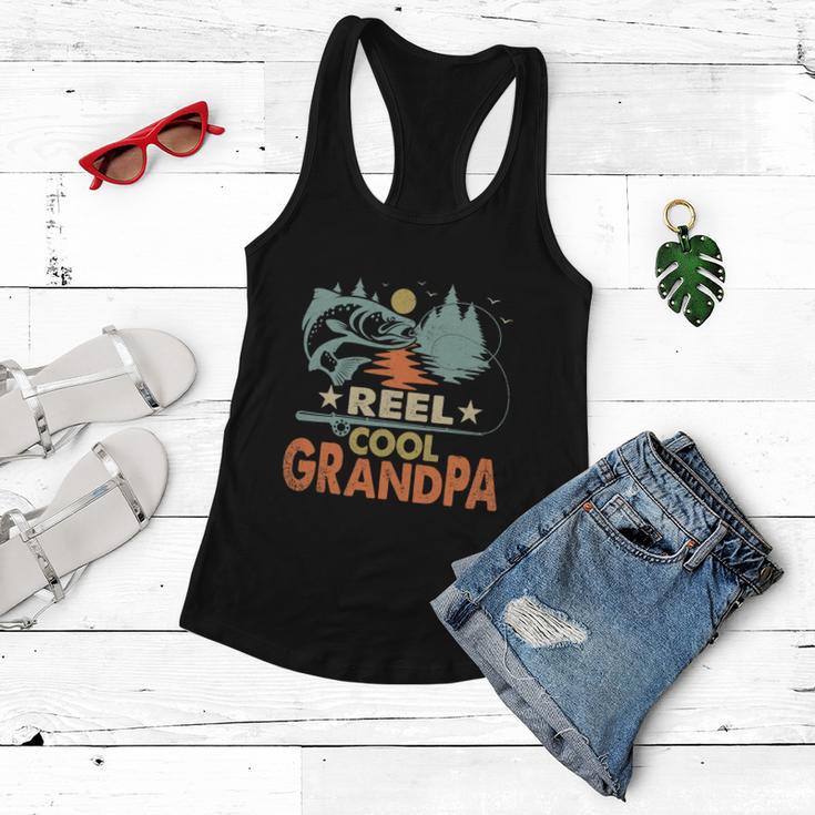 Funny Reel Cool Grandpa Fishing Lover Women Flowy Tank