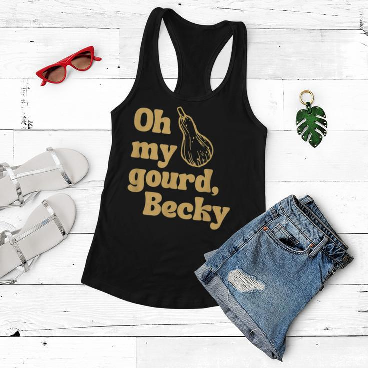 Funny Thanksgiving Oh My Gourd Becky Women Flowy Tank