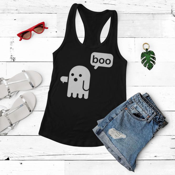 Ghost Boo Thumbs Down Women Flowy Tank