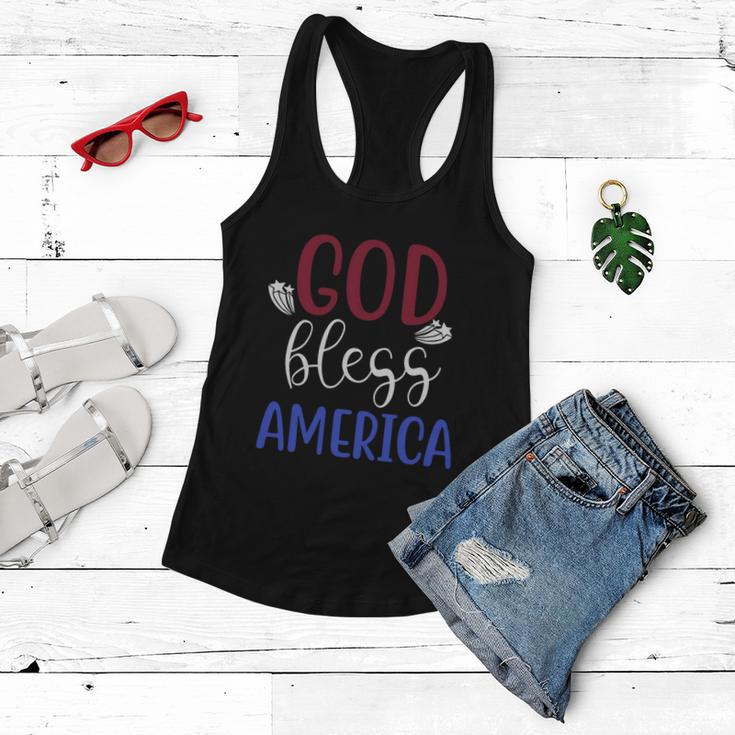 God Bless America 4Th July Patriotic Independence Day Gift Women Flowy Tank