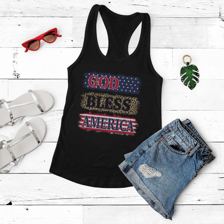 God Bless America Patriotic 4Th Of July Independence Day Gift Women Flowy Tank