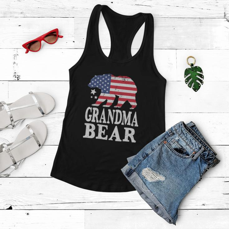 Grandma Bear Patriotic Flag Funny 4Th Of July Women Flowy Tank