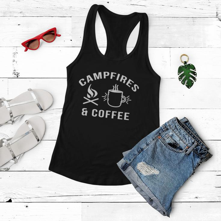 Grateful Glamper Campfires And Coffee Funny Gift For Or Women Flowy Tank