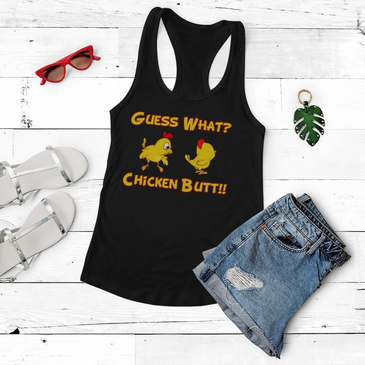 Guess What Chickenbutt Chicken Graphic Butt Tshirt Women Flowy Tank