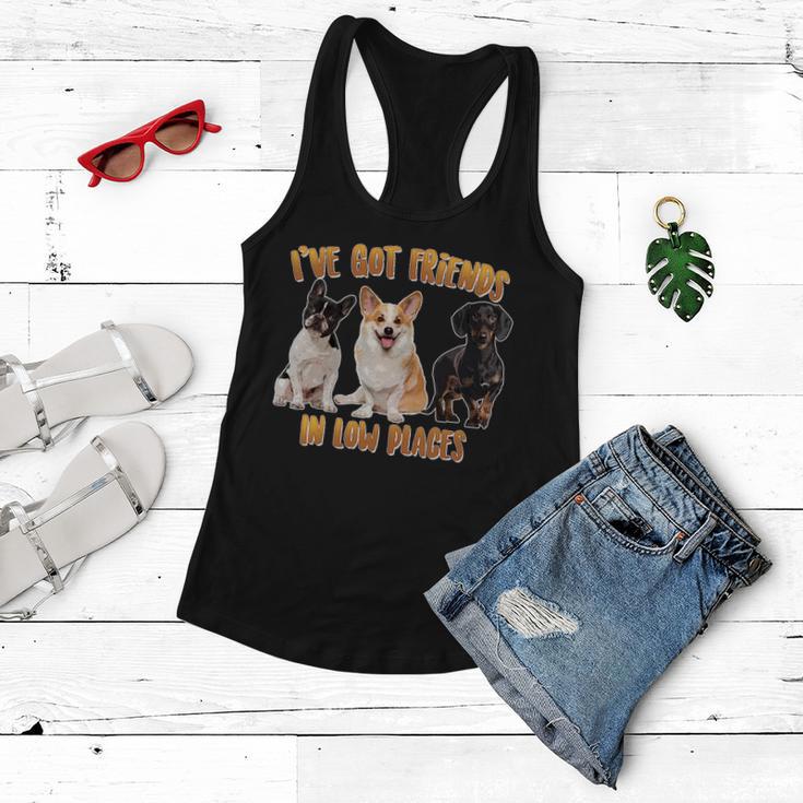 I Got Friends In Low Places Dogs Women Flowy Tank