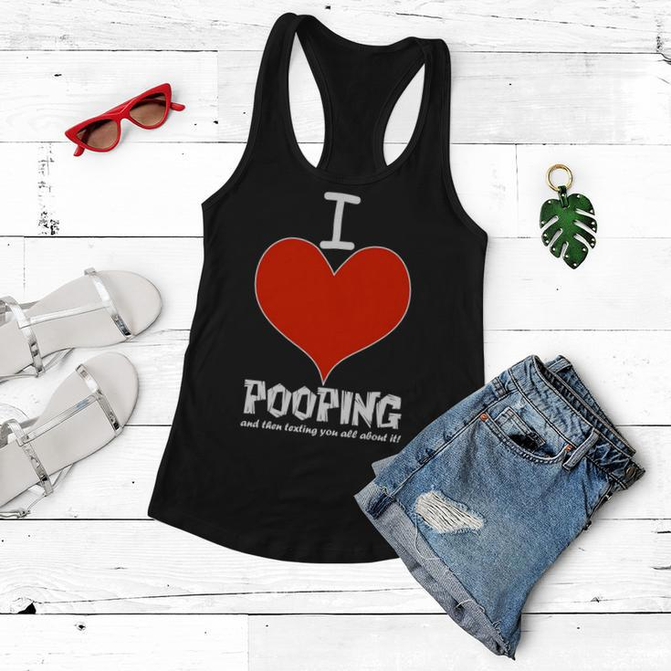 I Heart Pooping And Texting Tshirt Women Flowy Tank