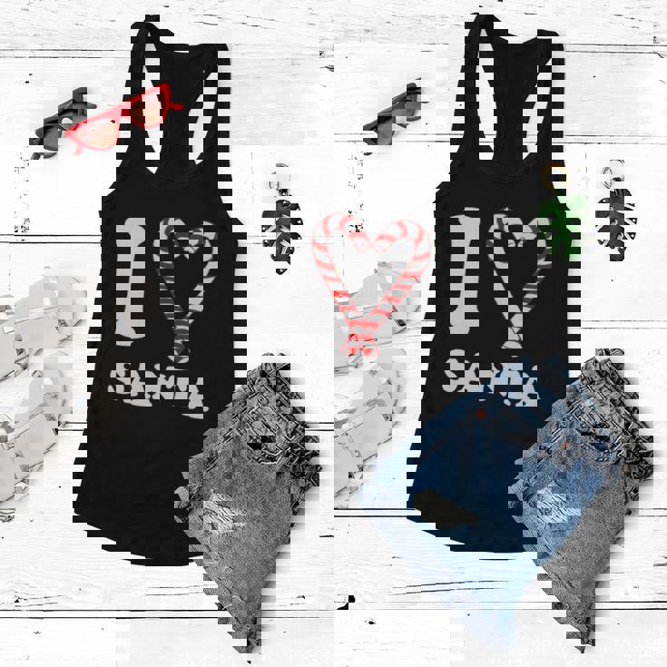 I Heart Santa Candy Cane T-Shirt Graphic Design Printed Casual Daily Basic Women Flowy Tank I Heart Santa Candy Cane T-Shirt Graphic Design Printed Casual Daily Basic Women Flowy Tank