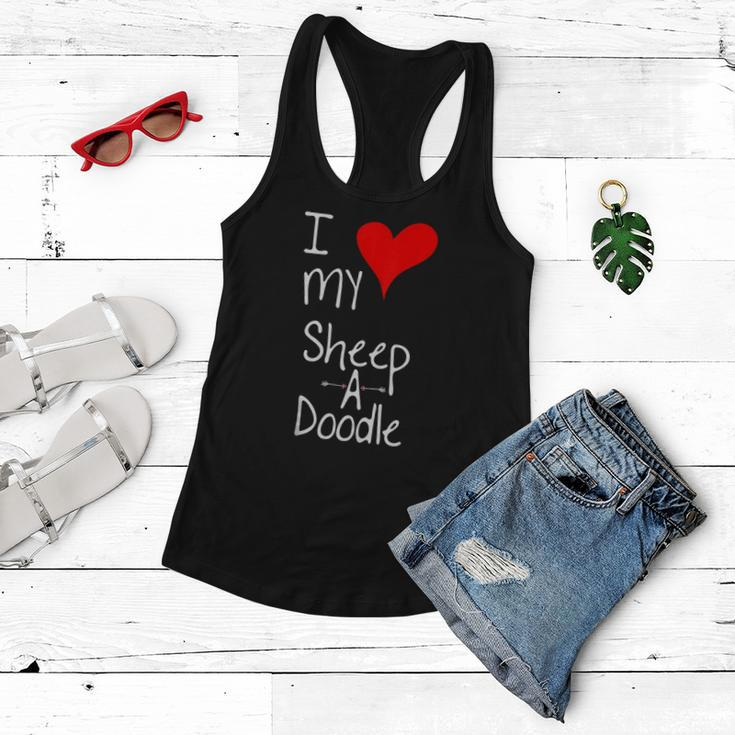 I Love My Sheepadoodle Cute Dog Owner Gift &8211 Graphic Women Flowy Tank