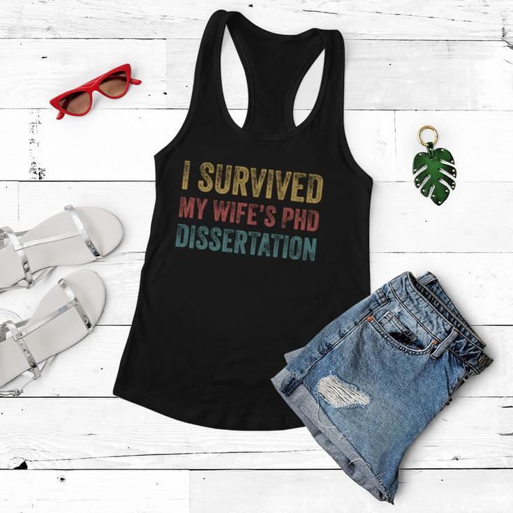 I Survived My Wifes Phd Dissertation For Husband Women Flowy Tank