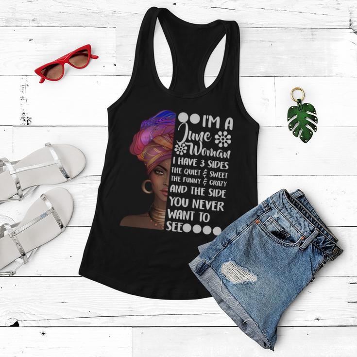 Im A June Woman Cute Birthday Women Flowy Tank