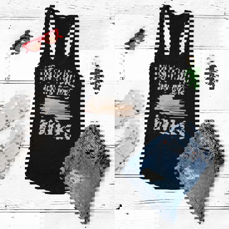 Just A Girl Who Loves Books Readers Women Flowy Tank