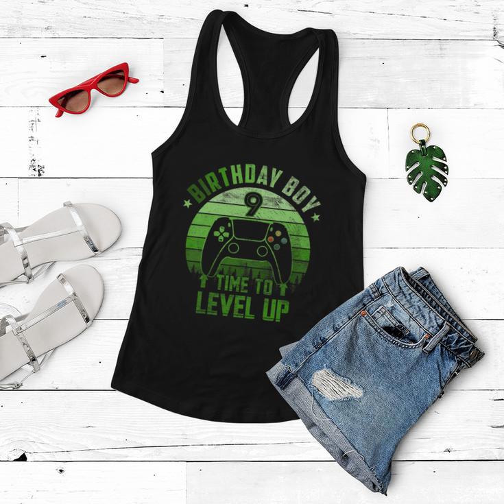 Kids 9Th Birthday Boy Time To Level Up 9 Years Old Boys Cool Gift Women Flowy Tank