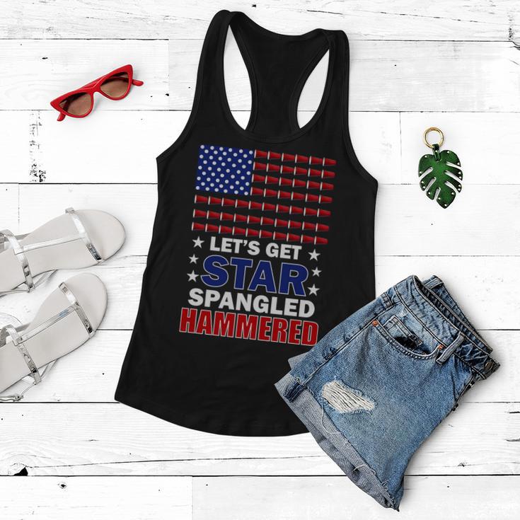 Lets Get Star Spangled Hammered Tshirt Women Flowy Tank