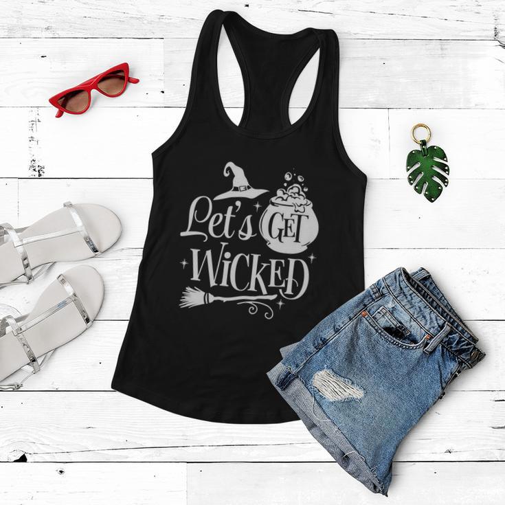 Lets Get Wicked Halloween Quote Women Flowy Tank