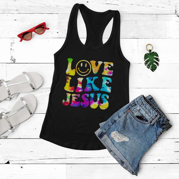 Love Like Jesus Tie Dye Faith Funny Christian Jesus Women Flowy Tank