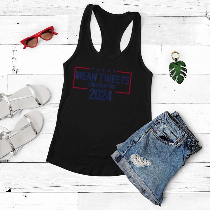 Mean Tweets And Tweets Gas 2024 President Donald Trump Tshirt Women Flowy Tank