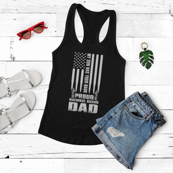 Mens Gift My Son Has Your Back Proud National Guard Dad Army Dad Gift Tshirt Women Flowy Tank