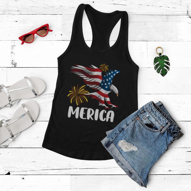 Merica Bald Eagle Mullet Cute Funny Gift 4Th Of July American Flag Meaningful Gi Women Flowy Tank