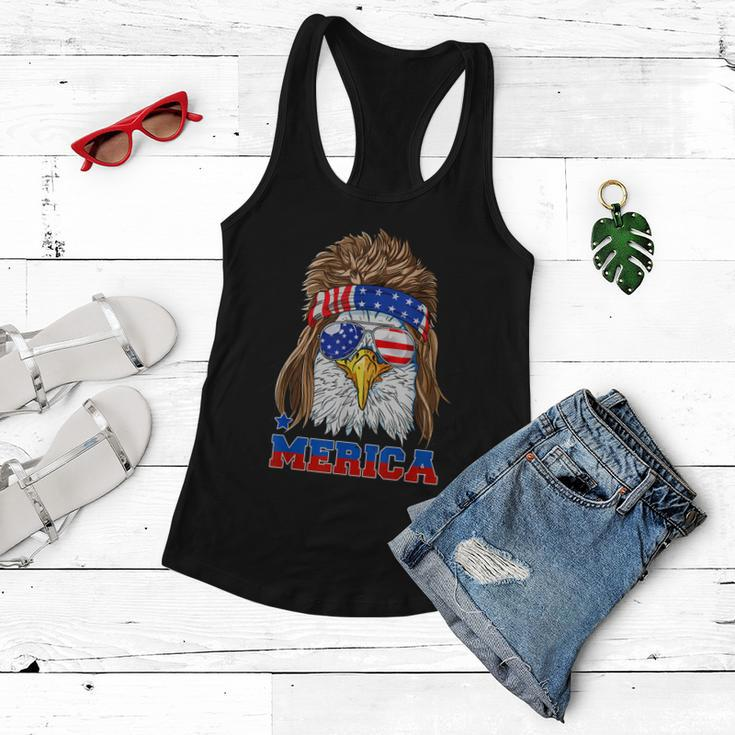 Merica Eagle Mullet 4Th Of July American Flag Cool Gift V2 Women Flowy Tank