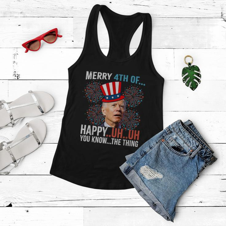 Merry 4Th Of Happy Uh Uh You Know The Thing Funny 4 July V2 Women Flowy Tank