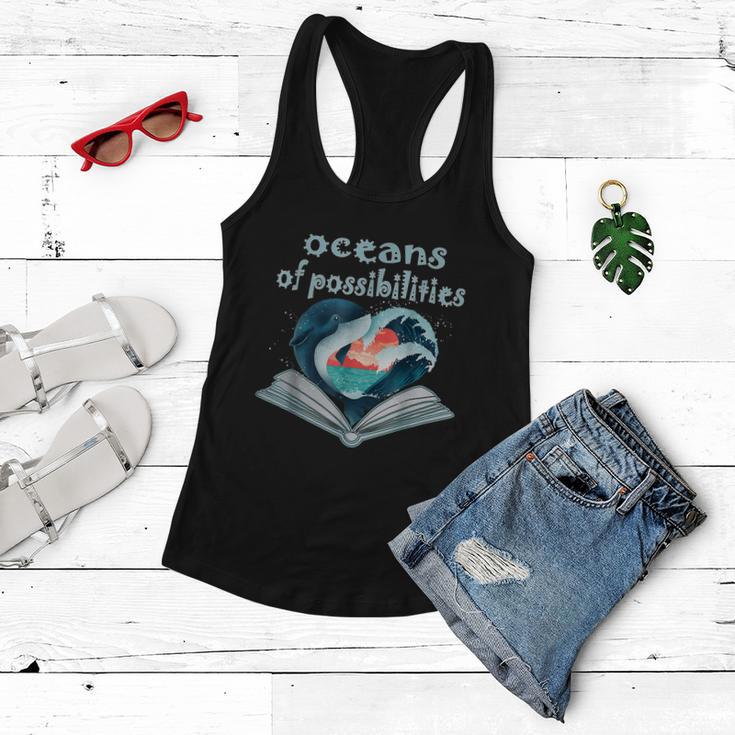 Oceans Of Possibilities Summer Reading 2022 Librarian Tshirt Women Flowy Tank