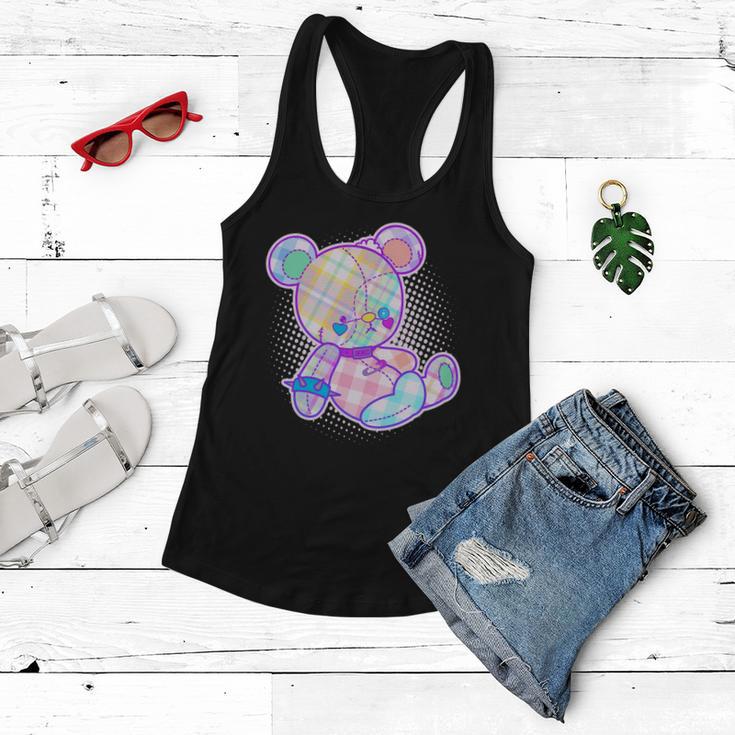 Pastel Kawaii Cute Goth Punk Teddy Bear Women Flowy Tank