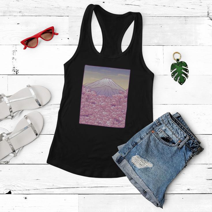 Pastel Mount Fuji Women Flowy Tank