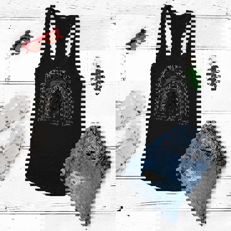 Peace Love Cure Melanoma Cancer Awareness Leopard Rainbow Women Flowy Tank Peace Love Cure Melanoma Cancer Awareness Leopard Rainbow Women Flowy Tank