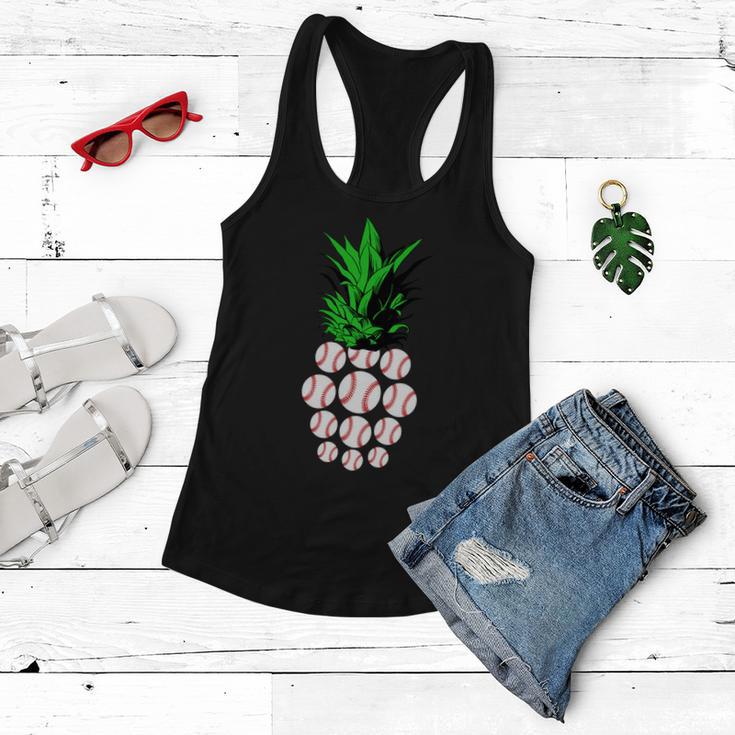 Pineapple Baseball Tshirt Women Flowy Tank