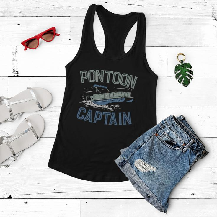 Pontoon Captain Shirt Whos The Captain Of This Ship Women Flowy Tank