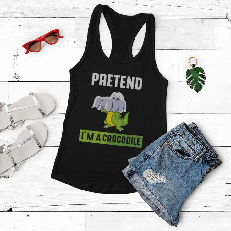 Pretend Im A Crocodile Halloween Quote Women Flowy Tank