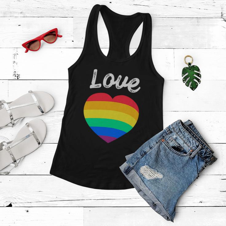 Pride Month Funny Rainbow Heart Gay And Lgbt Women Flowy Tank