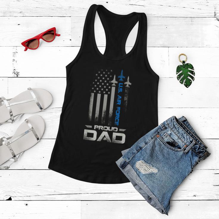 Pride US Army Im A Proud Air Force Dad Women Flowy Tank