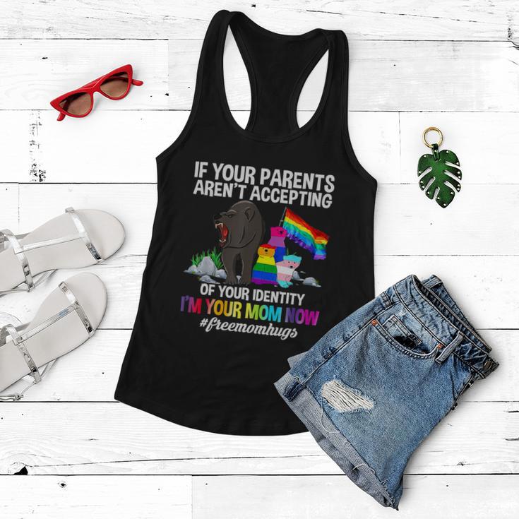 Proud Mama Bear Lgbt Gay Pride Lgbtq Free Mom Hugs Women Flowy Tank