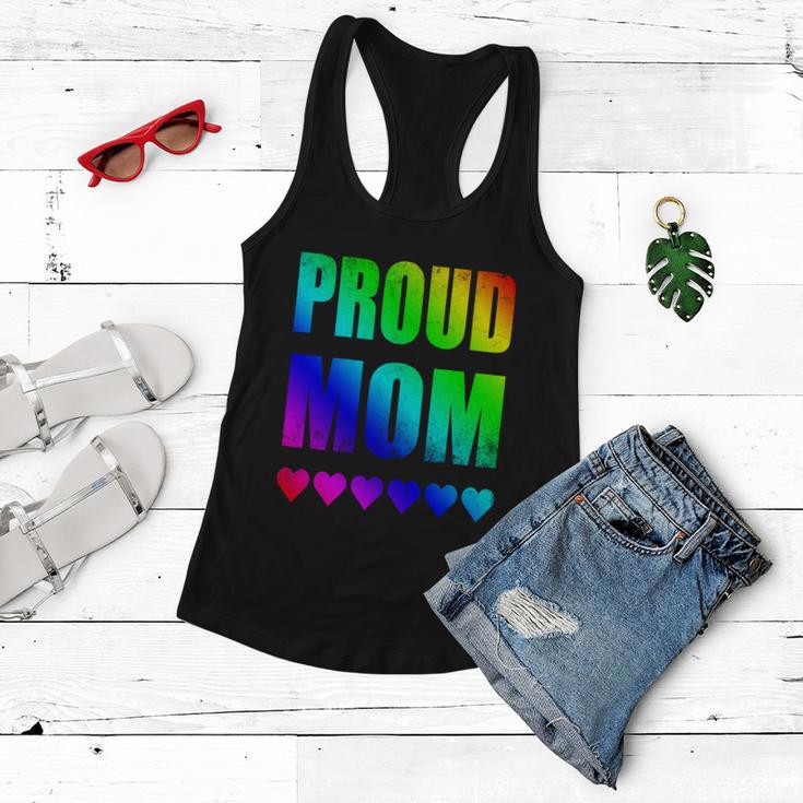 Proud Mom Gay Lesbian Lgbtq Pride Rainbow Mothers Day Gift V2 Women Flowy Tank