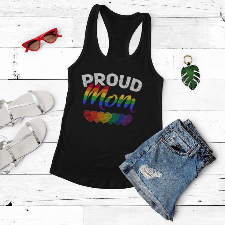 Proud Mom Lgbtq Gay Pride Queer Mothers Day Gift Lgbt Gift Women Flowy Tank