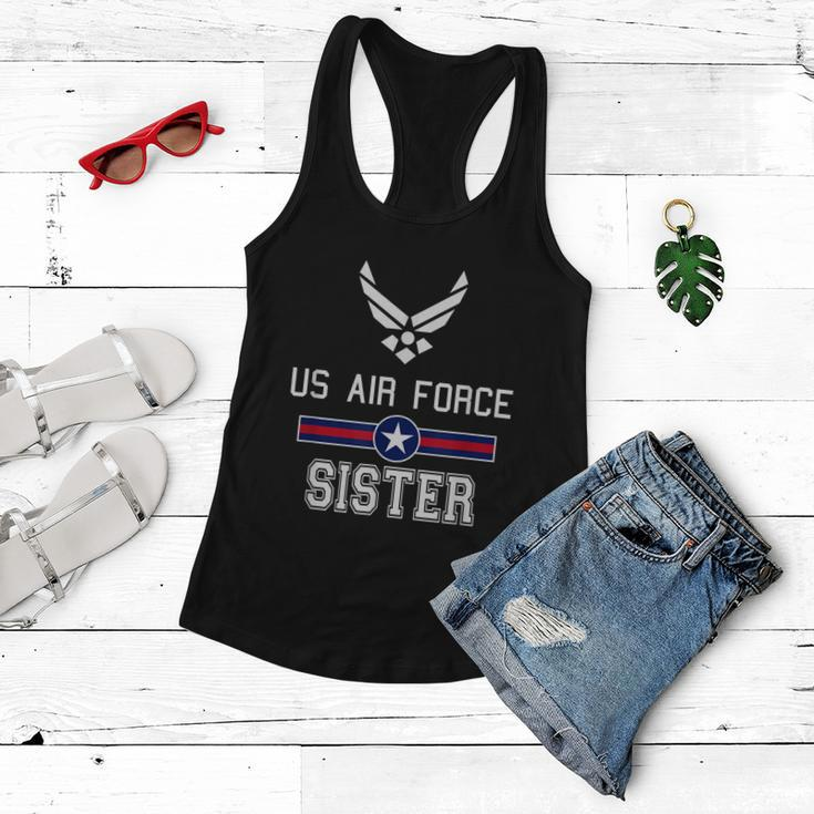 Proud Us Air Force Sister Military Pride Women Flowy Tank
