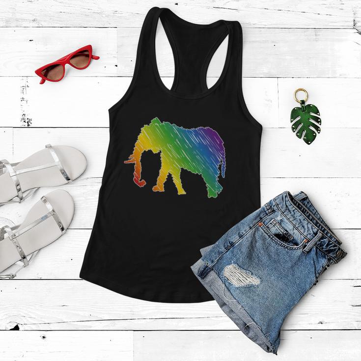 Rainbow Elephant V2 Women Flowy Tank